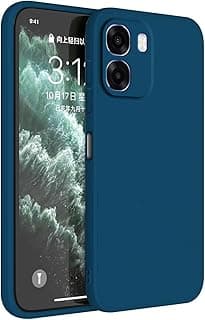 توب مي جراب موبايل لموبايل اوبو A6X (6.75 بوصة) جراب حماية للجلد، مصنوع من السيليكون والبولي يوريثين الحراري - ازرق ياقوتي