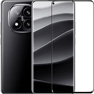 سكرين بروتكتور زجاج مقوى لاصق كامل متوافق مع Redmi Note 15 Pro Plus 5G بإطار أسود – يدعم فتح البصمة – شفاف HD