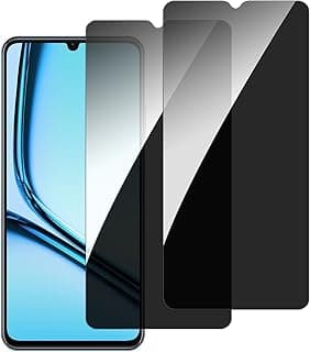 واقي شاشة للخصوصية من تشيجوزا لهاتف ريلمي Note 50/ريلمي C51/ريلمي C53 [قطعتين]، صلابة 9H، زجاج مقسى كامل التغطية مضاد للتجسس، واقي شاشة HD
