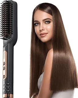 SK-15008 Hair Straightener Brush, Smart Thermal Memory System, Fast Heating, 1080 Degree Max Angle