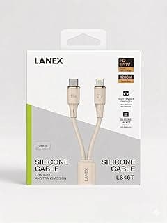 Lanex Premium [Super Soft] Silicone Fast Charging Cable - [USB-C to Lightning] & [USB-C to USB-C] - [Durable & Flexible] [60W/20W PD Support]
