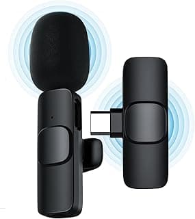 Wireless Lavalier Microphone (for USB C Android), Lapel Clip-on Mic for Phone Video Recording Live Stream Vlog YouTube TikTok