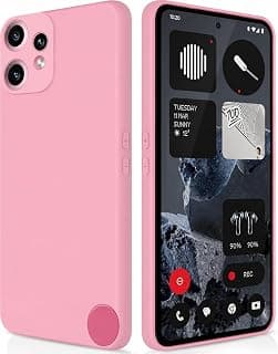 جراب متوافق مع Nothing CMF Phone 2 Pro، جراب سيليكون سائل عالي الجودة، حماية كاملة، مقاوم للخدش، بطانة داخلية ناعمة من المايكروفايبر (وردي)