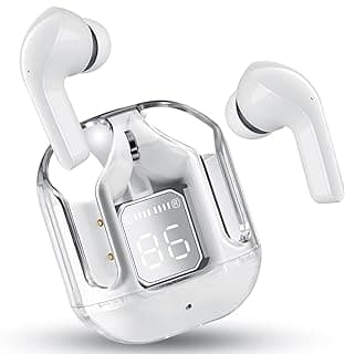 Transparent Bluetooth Earphones, 5.3 Wireless Microphone, In-Ear Noise Reduction, Sports Earphones for Music and Videos