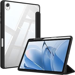 فاينتي حافظة هايبرد لجهاز سامسونج جالكسي تاب S11 2025 مقاس 11 انش (SM-X730/X736) مع حامل قلم - جراب خلفي شفاف نحيف مضاد للصدمات مع حافة من البولي يوريثين الحراري، اسود
