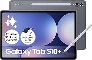 تابلت سامسونج جالاكسي تاب S10+ بتقنية الذكاء الاصطناعي، تابلت اندرويد ذاكرة رام 12 جيجابايت ذاكرة 512 جيجابايت شاشة أموليد، طلاء مضاد للانعكاس، يتضمن قلم ستايلس شبكة الجيل الخامس، لون رمادي Moonstone