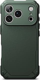 Ringke Case for iPhone 17 Pro Max Case Accessories [Rugged Gear] Shockproof Protection Flexible Ultra Thin Soft TPU Bumper Durable Case Hole Strap Crossbody - Dark Green