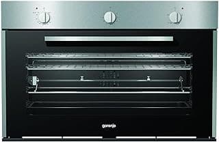 BOG922E00FX Stainless Steel Built-in Gas Oven with Grill and Fan, 90 cm - Silver