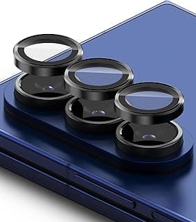 Camera Lens Protector for Samsung Galaxy Z Fold 7, 9H Tempered Glass & Ultra-Thin Aluminum Alloy Lens Screen Protective, case friendly Cover for samsung z fold 7 (black)