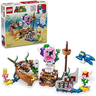 LEGO Super Mario Dorrie's Sunken Shipwreck Adventure Expansion Set, Collectible Toy for 7 Plus Year Old Boys, Girls & Kids with Cheep Cheep and Blooper Gaming character Figures, Gift for Gamers 71432