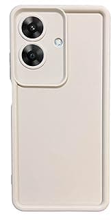 (لـ Note 60) جراب XPress بظهر صلب لهاتف Oppo Realme Note 60 [حماية ضد السقوط، تصميم مضاد للانزلاق]، جراب سيليكون مرن TPU مضاد للصدمات (بيج)
