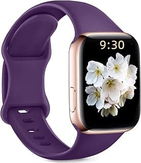 KingofKings Sport Watch Bands Compatible with Apple Watch Band 45mm 44mm 42mm 41mm 40mm 38mm for Women Men, Soft Silicone Replacement Strap Wristband for iWatch Series 7 6 5 4 3 2 1 SE