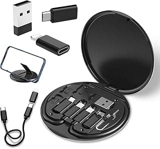 محول USB إلى USB-C، طقم محول كابل شحن USB C يحتوي على محولات OTG متعددة لـ USB Type C/USB A/كابل ذكر USB C/مايكرو USB/لايتنينج، مجهز بأداة إخراج شريحة SIM/فتحة SIM/حامل هاتف