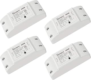 BASIC R2 Smart WiFi Light Switch, 4 Pack, 10A/2200W, MOSFET, Rocker Switch, Automatic, Works with Amazon Alexa & Google Home, APP & Voice Control, Timer Function, LAN Control, No Hub Required