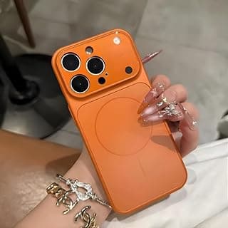 جراب ايفون 14 Pro Max، يحول شكل ايفون 14 Pro Max إلى ايفون 17 Pro Max، لون برتقالي