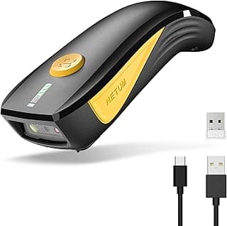 NETUM CS7501 QR Code Scanner – Upgraded Bluetooth Barcode Scanner, Mini Portable 1D & 2D Barcode Reader for Inventory Management, Cordless Image Scanner for Tablets, Android, iOS, PC, and POS Systems