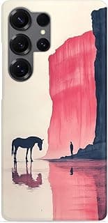جراب سيليكون بطبعة مناظر طبيعية مينيماليست متوافق مع سامسونج Galaxy S23 Ultra