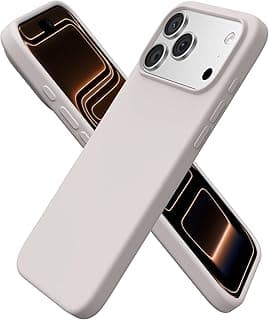 Case for iPhone 17 Pro MAX (6.9"), Premium Liquid Silicone Case, Full Protection, Soft Gel Rubber, Anti-Scratch Microfiber Lining, Shockproof Case, Stone Grey