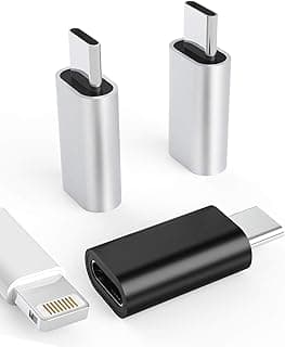 محول لايتنينج انثى الى USB-C ذكر نوع الشحن لسامسونج جالاكسي S20 الترا Z فليب نوت S10 S9 بلس جوجل بيكسل 5XL متوافق مع كيبل شاحن موصل ال جي ايباد برو اير 4 2020 فضي