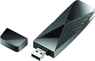 محول واي فاي DWA-X1850 AX1800 USB، 802.11ax، ثنائي النطاق 2.4/5GHz، سرعة عالية 1200 ميجابت في الثانية، OFDMA، MU-MIMO، WPA3، يدعم ويندوز 10