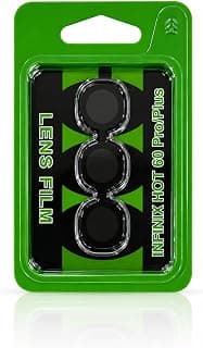 Camera Lens Protector for Infinix Hot 60 Pro/Hot 60 Pro Plus, 9H Hardness Tempered Glass Camera Lens Film, Scratch Resistant, HD Clear, Bubble-Free, Full Coverage Lens Protection (Black)