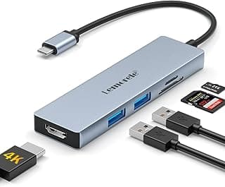 موزع USB C، قاعدة توصيل USB C، محول 5 في 1 متعدد المنافذ مع 4K HDMI، عدد 2 USB 2.0، قارئ بطاقات SD/TF لأجهزة Steam Deck/Switch، ماك بوك برو/اير، كروم بوك، تابلت PC تايب سي، إلخ