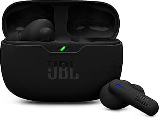 JBL Wave Beam 2 - Wireless closed-stick Bluetooth earbuds with noise reduction, 40h playback time, Smart Ambient technology, JBL Pure Bass audio and multi-point connection, black