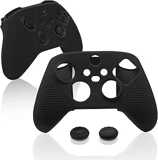 جراب سيليكون لذراع التحكم Xbox سلسلة X/S، لاصقة حماية مطاط لذراع التحكم مع مقابض ابهام (اسود)