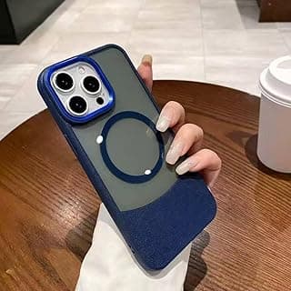 Eco Case for iPhone 14 Pro max Case Magnetic Transparent Clear Phone Cases [Compatible with MagSafe] Thin Slim Fit Shockproof Bumper silicon Protective Cover for Women Men Girls (Blue)