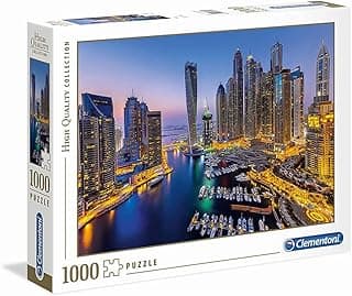 بازل بتصميم مدينة دبي من كليمينتوني، مجموعة عالية الجودة، 1000 قطعة، متعددة الالوان، 39381.7، للبالغين والأطفال الكبار والأطفال الصغار