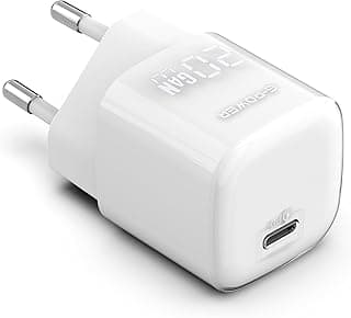 شاحن GP-C19 أحادي USB نوع C كوالكوم سريع 20 واط من جي باور متوافق مع ايفون 14/14 بلس/14 برو/14 برو ماكس/13 وجالكسي وبكسل 4/3 وايباد - أبيض