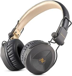 L'avvento HP236 | Bluetooth 0.5 Colorful Headphone with Mic | Smartphone Compatible | Gray with Gold Inner
