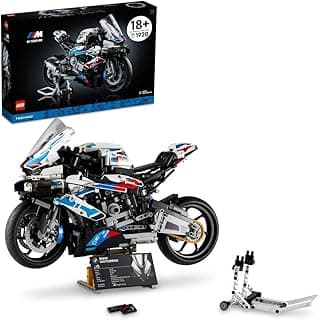 مجموعة نموذج الدراجة النارية BMW M 1000 RR من LEGO Technic؛ استمتعوا ببناء نموذج عرض فاخر للدراجة النارية مع مجموعة البناء المثمرة هذه للبالغين؛ هدية رائعة لمحبّي الدراجات النارية (1925 قطعة)