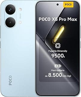 موبايل بوكو X8 PRO MAX 5G ذكاء اصطناعي (يدعم الشبكات العالمية) (512 جيجابايت + 12 جيجابايت) شاشة 6.83 بوصة، كاميرا 50MP، موبايل جيمنج، NFC، شريحتين، مفتوح رسميًا موديل 2602BPC18G (أزرق)