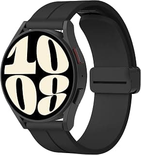 أحزمة Meliya لساعة سامسونج Galaxy Watch 6/5/4 مقاس 40mm/44mm، وWatch 6 Classic مقاس 43mm/47mm، وWatch 5 Pro مقاس 45mm، وWatch 4 Classic مقاس 42mm/46mm، حزام سيليكون ناعم 20mm بقفل مغناطيسي