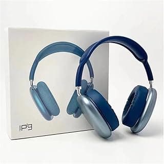 سماعات P9 لاسلكية جيمنج بخاصية عزل الضوضاء مع ميكروفون وستيريو HiFi - أزرق