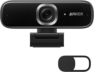كاميرا ويب USB من انكر، باور كونف C300 سمارت FHD 1080p، الغاء الضوضاء، اطار بالذكاء الاصطناعي، ضبط تلقائي للصورة ورؤية قابلة للتعديل، تقنية HDR 60 اطار/الثانية وتصحيح الاضاءة المنخفضة ومعتمد من زووم