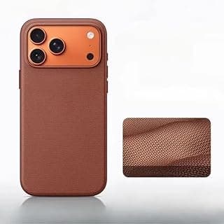 جراب موبايل 17 برو ماكس تيك ووفين toch woven ملمس مخملي , بني