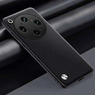 Compatible with OPPO Find X9 Ultra – Carbon Elite Case Cover, Luxury Carbon Fiber Texture with PU Leather Bumper, Shockproof and Scratch-Resistant (Black)
