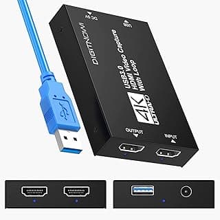 VIXLW Capture Card 4k HDMI to USB, Video USB3.0, Game Card, Device HD 1080p 60FPS, for Streaming, Work with PS4/PS5/Xbox/PC/Mac Linux Android Windows 10/11