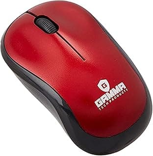 ماوس ضوئي لاسلكي من جاما GT-150 - اسود واحمر