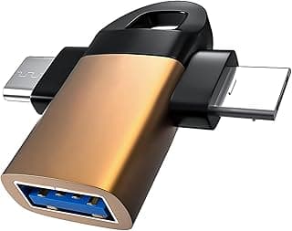 محول او تي جي 2 في 1، محول مايكرو USB ذكر ونوع سي ذكر إلى USB 3.0 أنثى، موصل معدني متعدد الألوان لمزامنة بيانات عالية السرعة لجميع الموبايلات الذكية من النوع سي وجميع موبايلات اندرويد