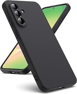Cover Compatible with Samsung Galaxy A56 5G [Liquid Silicone] [Microfiber Interior] Rubber Liquid Silicone Gel Shockproof Case Cover A56 5G - Black