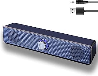 Computer Speaker, High-Quality Material, Powerful Sound, Wired USB Multimedia Speaker K2065 (K2065 Blue/Black)