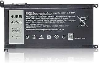 WDX0R WDXOR Laptop Battery Replacement for Dell Latitude 3480 3580 3189 3379 Inspiron 15 5565 5567 5568 5578 5579 7560 7570 7573 7579 7580 7569 Vostro 5 468 5568 (11.4V 42Wh)