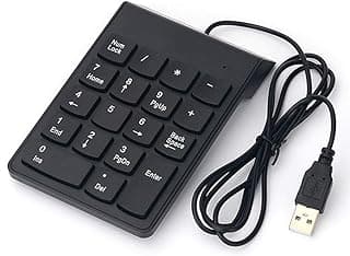 اسلاك وكابلات من التيما، لوحة مفاتيح رقمية سلكية بمنفذ USB 2.0، ارقام صغيرة رفيعة مع 18 مفتاح لاجهزة اي ماك/ماك برو/ماك بوك/ماك بوك اير/برو، للاب توب والكمبيوتر والنوت أحمر