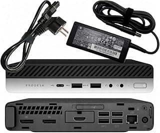 اتش بي ايليت ديسك 800 G3 ميني - كور i5 7500 حتى 3.8 جيجاهرتز، 8 DDR4، ذاكرة مستديمة SSD 256GB، انتل لاسلكي 11ac وبلوتوث 4.2، ويندوز 10 برو (مجدد)