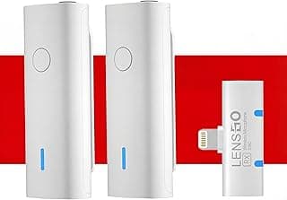 ميكروفون لاسلكي LENSGO 518C نظام 1V1، تردد 2.4GHz، مدى 100 متر، بطارية 9 ساعات، شحن مغناطيسي، متوافق مع ايفون واندرويد (IOS)