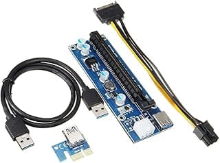 لوحة محول بطاقة رفع بي تي سي بمنفذ USB 3.0 V006C PCI-E اكسبرس من 1X الى 16X