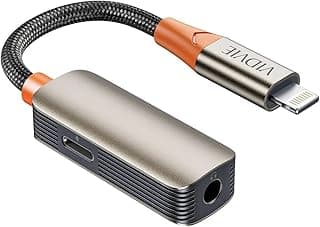 محول صوت 2 في 1 من Leghtining إلى 3.5mm + Leghtining للشحن والاستماع للموسيقى - سلك مجدول متين - من V Volt